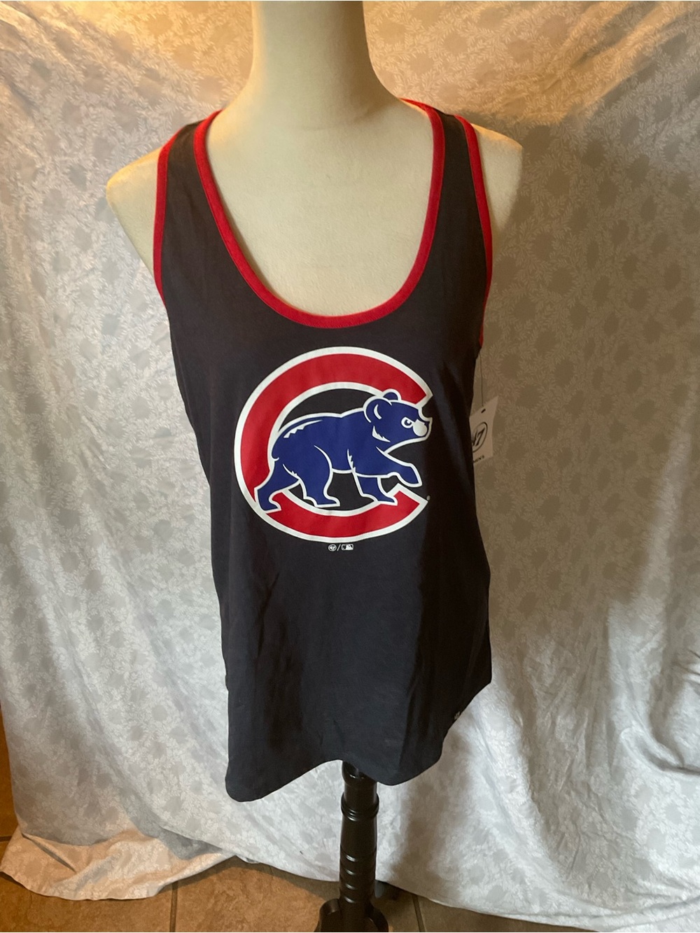 47 Women's Navy Tank Top Chicago Cubs